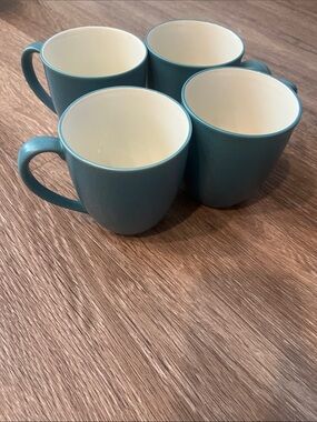 Noritake Colorwave 4-Pack Turquoise Ceramic Coffee Mugs